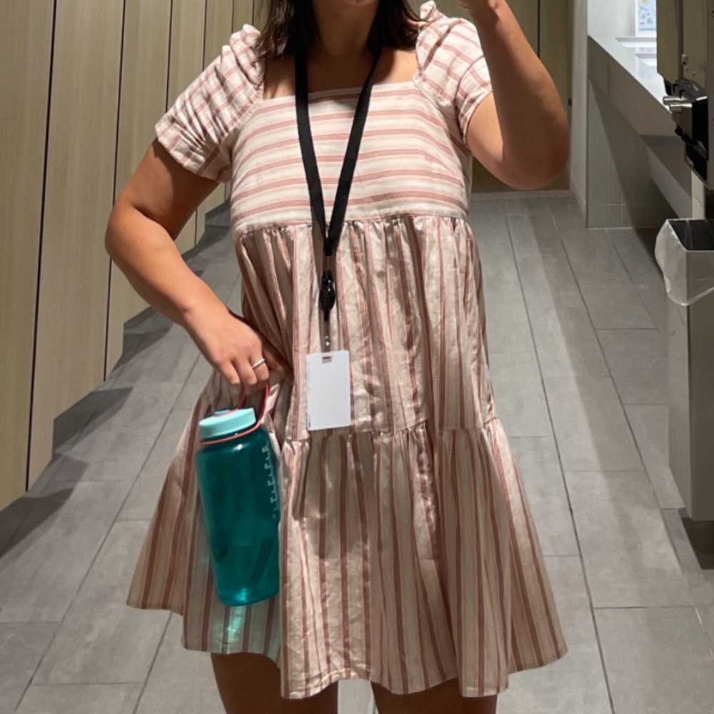 striped babydoll dress - ann taylor loft
